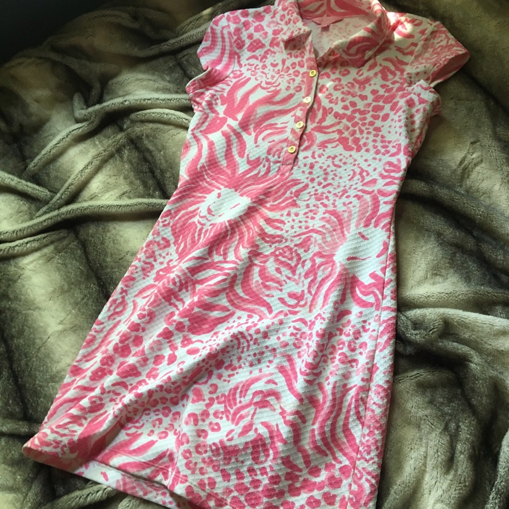 LILLY PULITZER CUT OUT BACK POLO DRESS